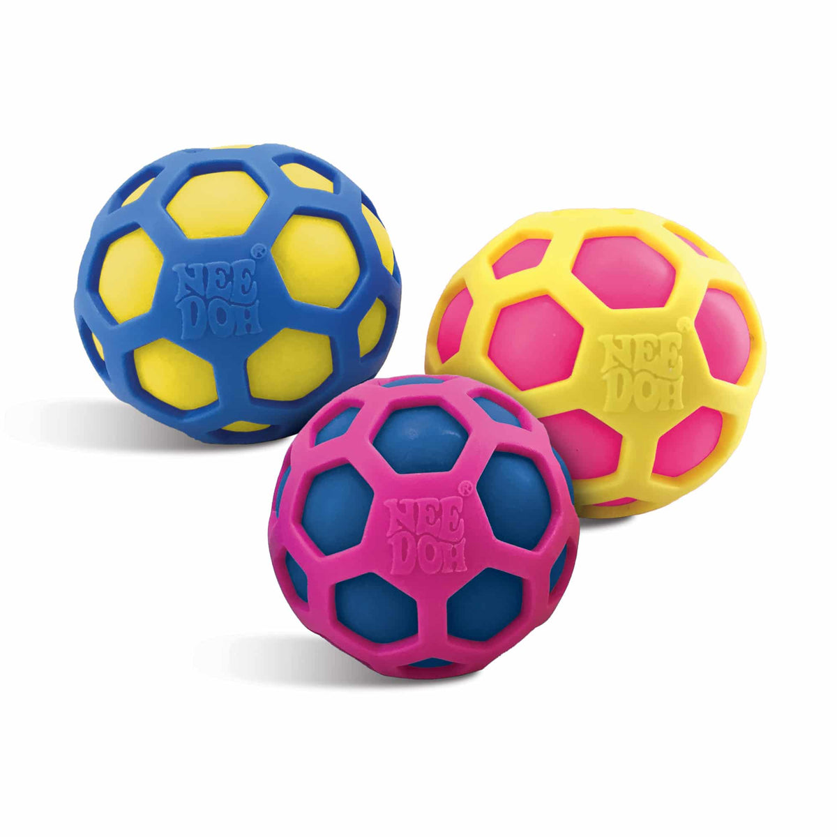 Atomic NeeDoh in blue and yellow – genuine NeeDoh sensory toy