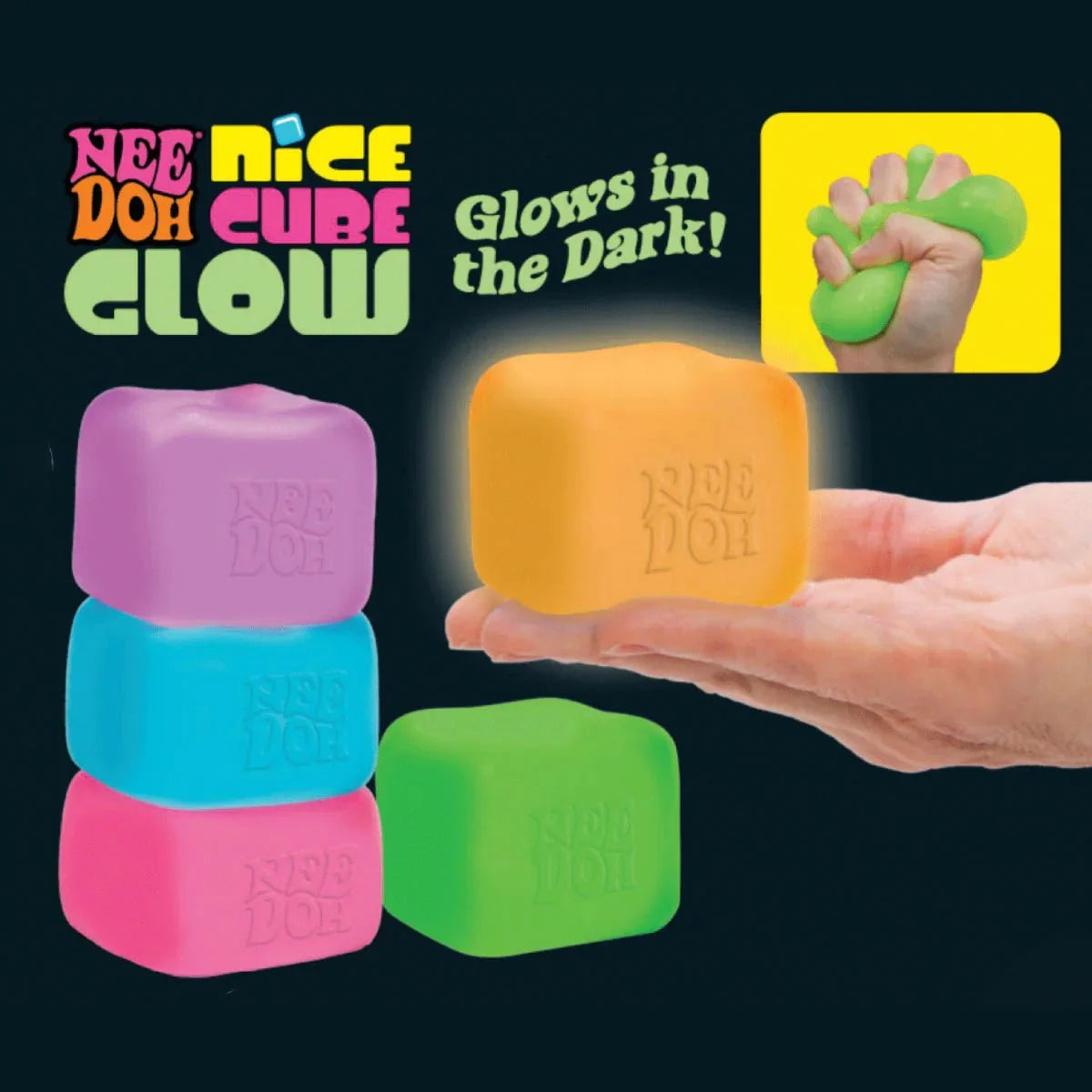 NeeDoh Glow Nice Cube – genuine NeeDoh sensory toy, view 6