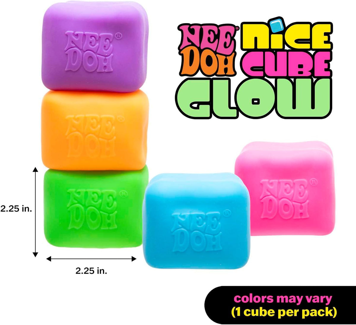 NeeDoh Glow Nice Cube – genuine NeeDoh sensory toy, view 3